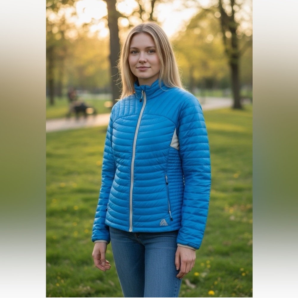 Eddie Bauer First Ascent EB800 Fill Down Coat Blue Women’s Size M